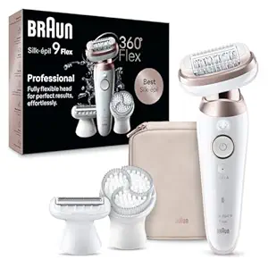 braun epilators for women Braun Silk-Epil 9 Flex Epilator almond milk lotion
