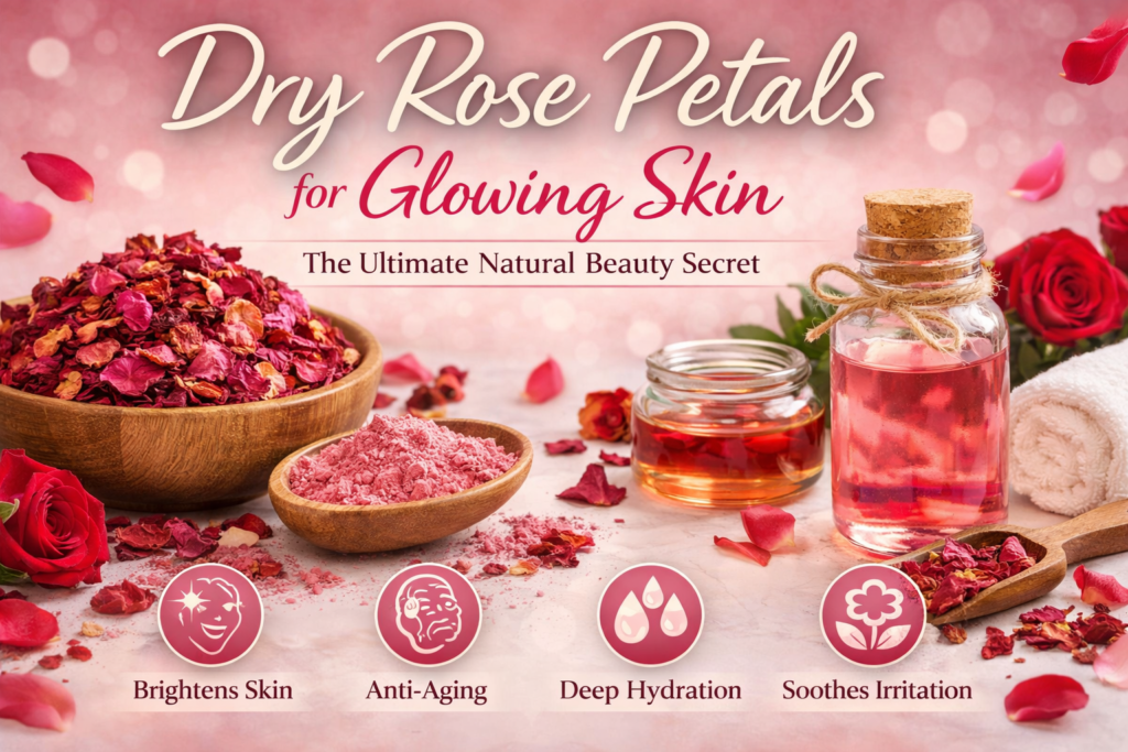 Dry Rose Petals Benefits for Skin